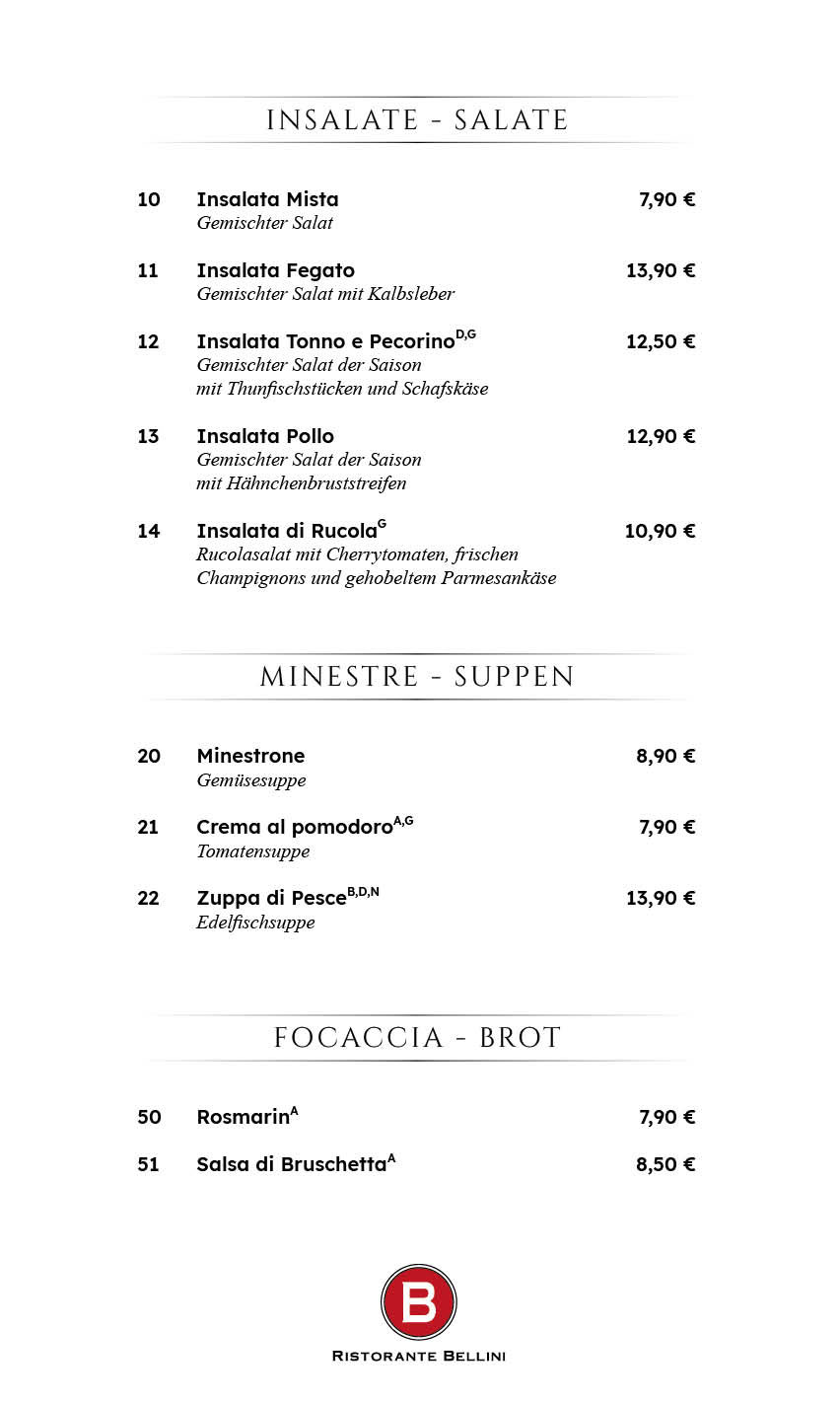 Ristorante Bellini Berlin - Marzahn Speisekarte 2